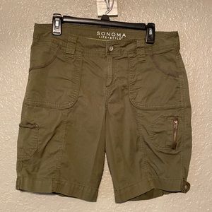 SONOMA - Army Green Bermuda Cargo Short Size 10